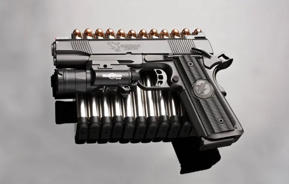 Picture gun, background, bullets
