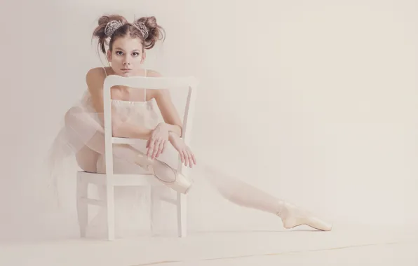 Chair, ballerina, Pointe shoes