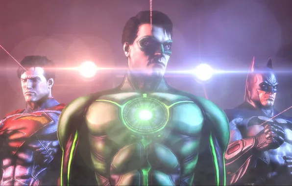 Picture light, batman, superman, green lantern, laser designator