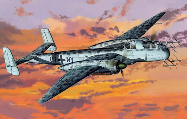 Air force, Night fighter, He 219A-5/R4, Heinkel He 219