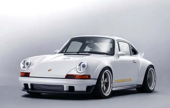 911, Porsche 911, Front, White, Side, Wheels, Sportcar, Singer
