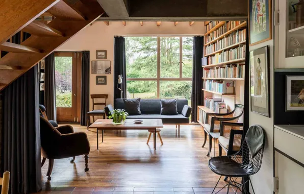 Design, style, interior, library, living room, Great Britain, Hertfordshire, Hertfordshire