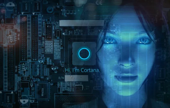 Picture girl, windows, Cortana, Windows 10