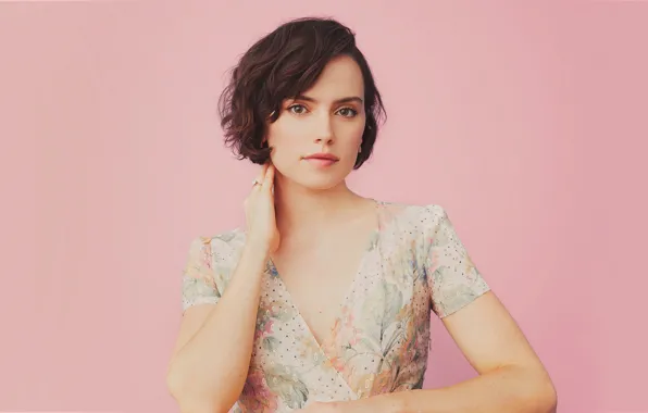 Picture look, girl, face, photo, portrait, blouse, Daisy Ridley