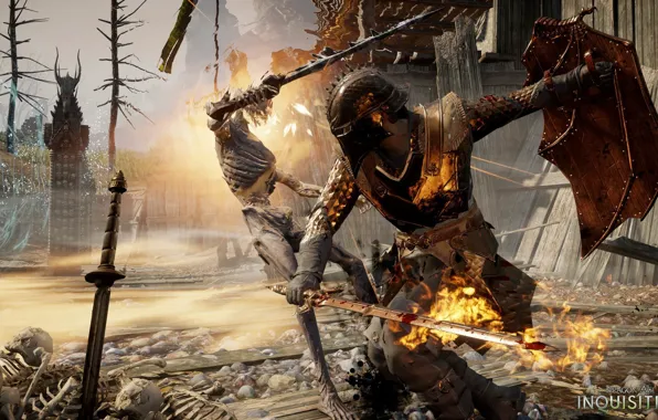 Magic, sword, shield, dragon age, the Inquisitor, undead, rpg, bioware