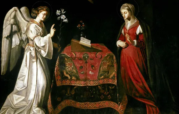 Picture angel, picture, religion, The Annunciation, Louis Finson