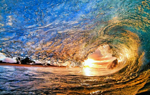 Picture squirt, wave, The sun