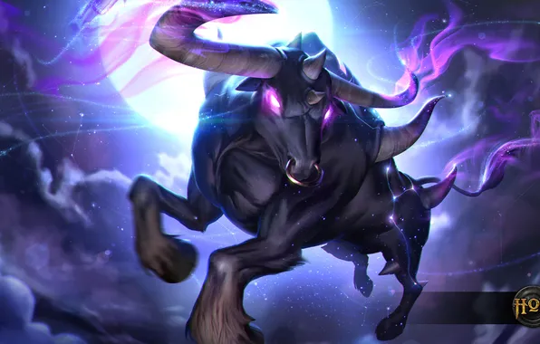 Picture ring, horns, hooves, bull, Taurus, Heroes of Newerth