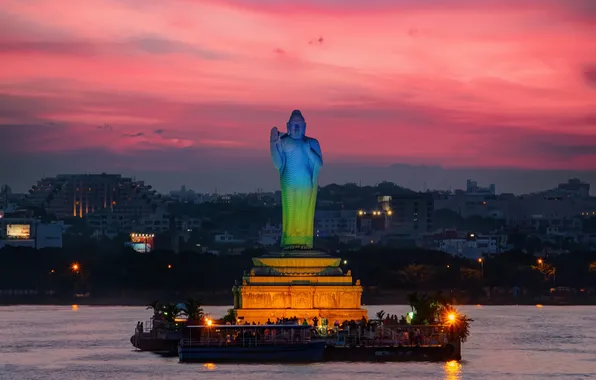 Hyderabad, Hyderabad, Buddha Statue, Telangana, Telangana, Buddha Statue, Hussain Sagar, Hussein Sagar