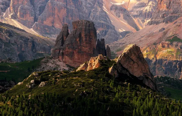 Mountains, stones, rocks, height, Italy, The Dolomites