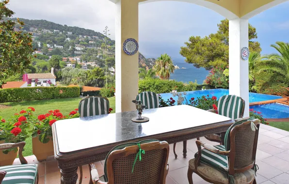 Picture the city, coast, Villa, pool, sea view, terrace