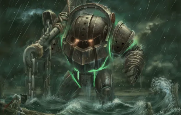 Water, robot, League of Legends, League Of Legends, Nautilus
