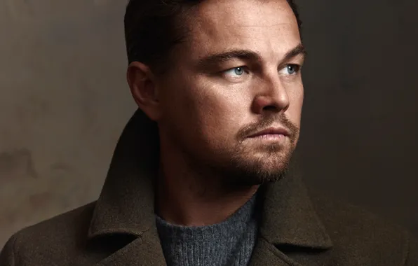Picture face, background, portrait, photographer, actor, coat, Leonardo DiCaprio, closeup