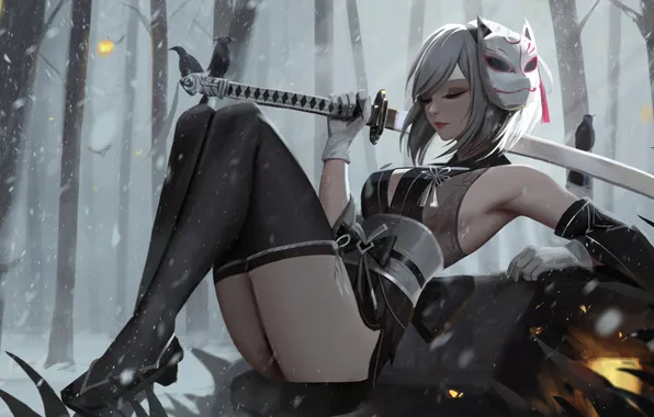 Picture sword, women, digital art, artwork, Neor Art