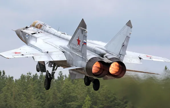 Foxhound, The MiG-31, double supersonic all-weather, OKB MiG, fighter-interceptor distant radius of action