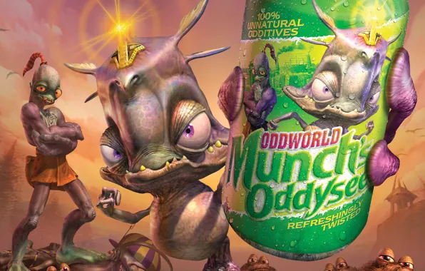 Picture soda, mudokon, oddworld