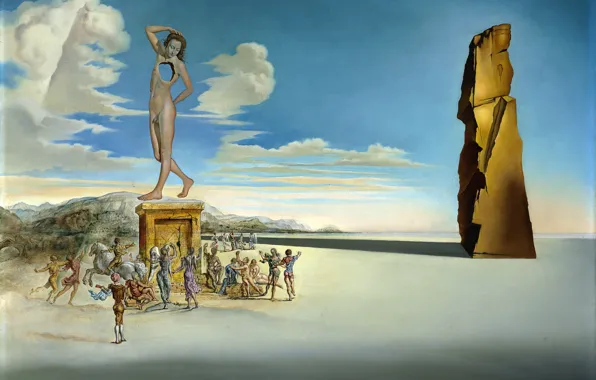 Surrealism, picture, Salvador Dali, Salvador Dali, The Deity Of The Bay Of Roses