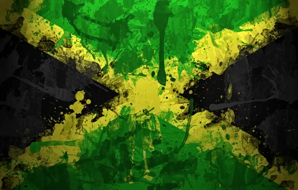 Picture paint, flag, Jamaica