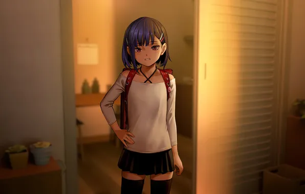 Room, schoolgirl, As109, Loli, sweet babe, rule34, Anime Art