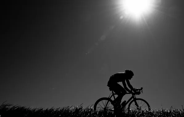 Picture nature, mood, the evening, athlete, cyclist, road bike