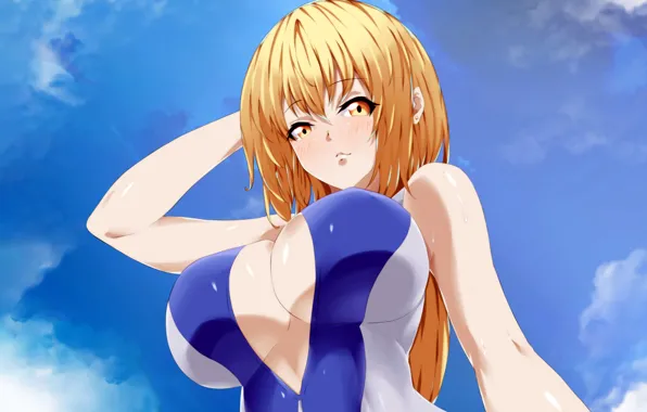Picture beautiful, anime, clowds, sexy, erotic, boobs, handsome, attractive