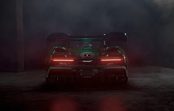 McLaren, supercar, rear view, 2018, Senna, MSO, Fux Green