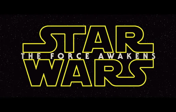 Picture logo, yellow, The Force Awakens, Star Wars 7