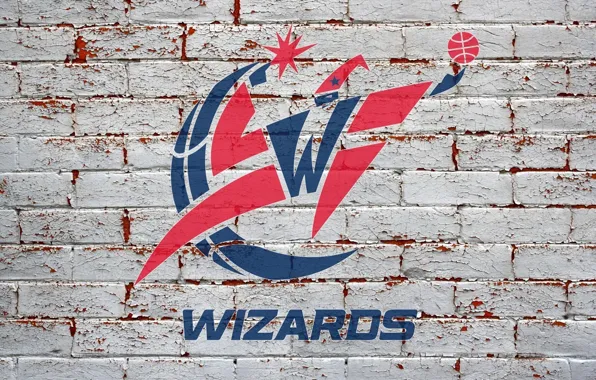 Picture wall, logo, NBA, Washington Wizards, Basketbol
