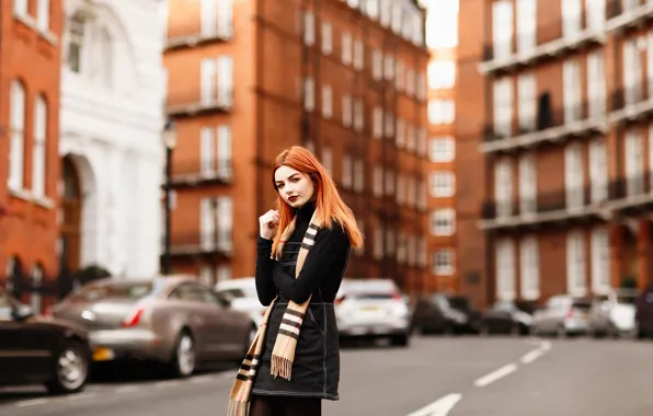 Picture girl, the city, street