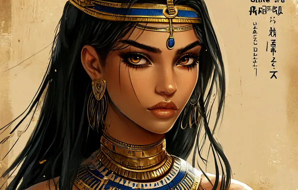 Girl, beauty, goddess, Egyptian, comic books, The Ennead, Ennead, Maat
