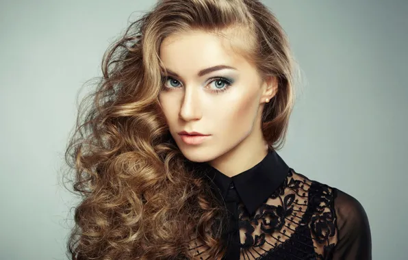 Look, background, portrait, makeup