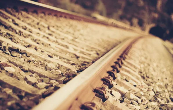 Picture macro, rails, railroad