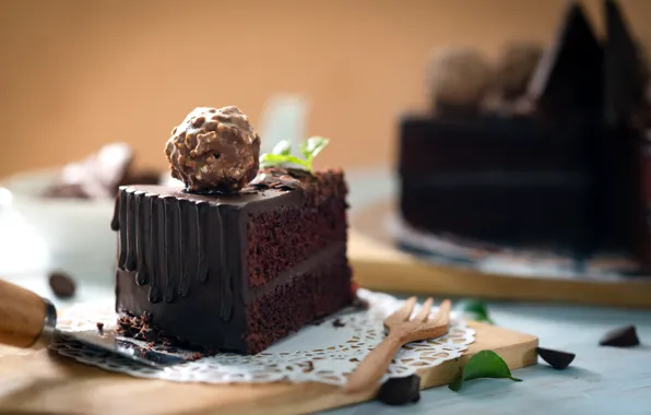Picture candy, cake, cream, dessert, chocolate glaze