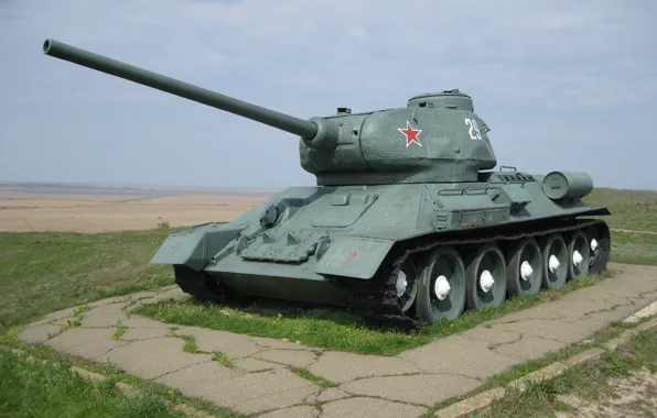 The sky, grass, cracked, war, the world, star, rust, tank