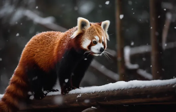 Look, pose, red Panda, face, red Panda, AI art, neural network