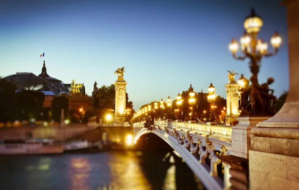 Picture city, lights, France, Paris, landscape, paris, nights, france