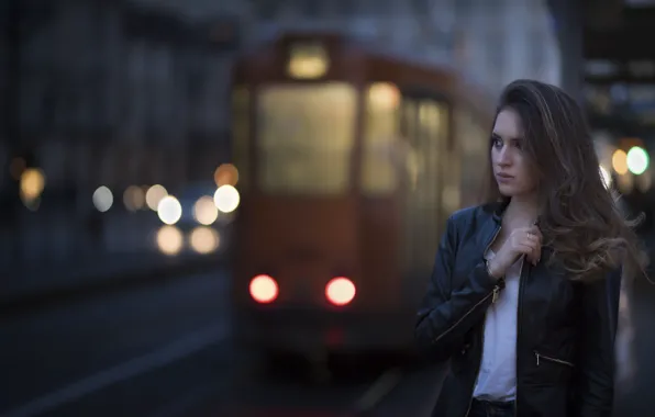 Model, cutie, Clear, evening.the city