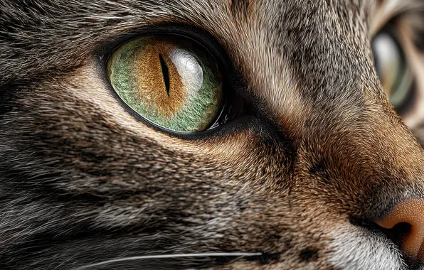 Cat, cat, look, close-up, eyes, grey, portrait, face
