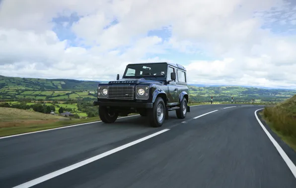 Black, Land Rover, Defender, 2013, Defender 90