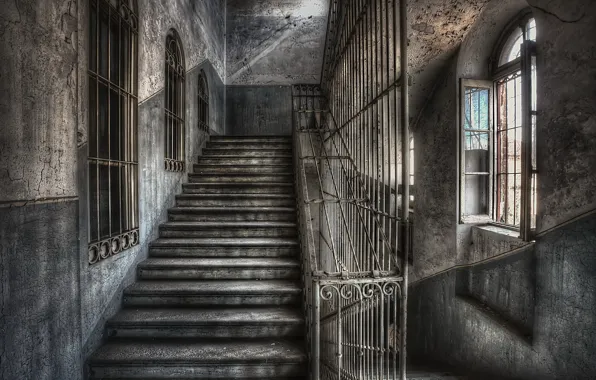 Background, wall, ladder