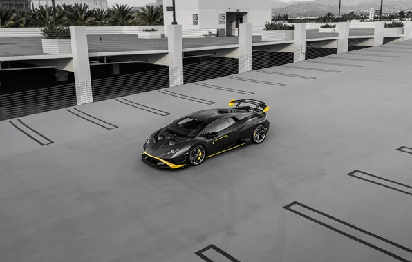 Car, Lamborghini, black cars, Lamborghini Huracan, two tone car, italian cars