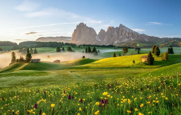 Sunrise, Dolomite Alps, Alpe di Siusi