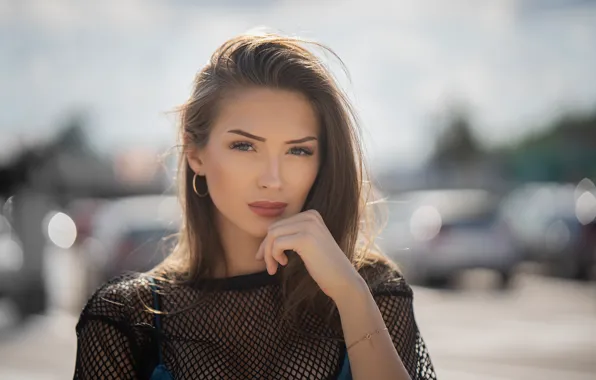 Picture look, girl, hair, portrait, blouse