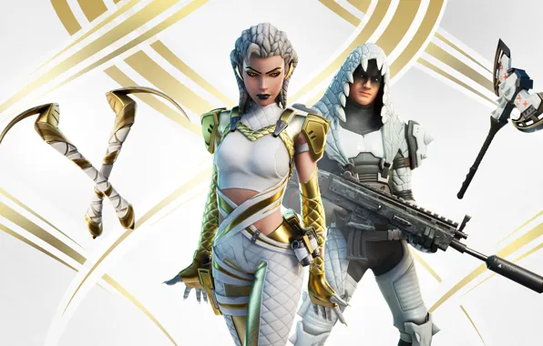 Picture characters, background, Fortnite