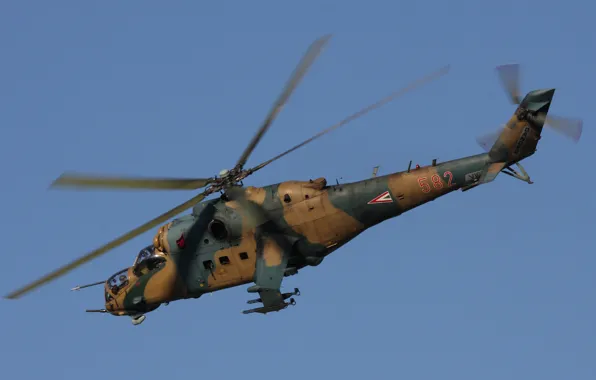 Flight, helicopter, combat, blades, Mi-24