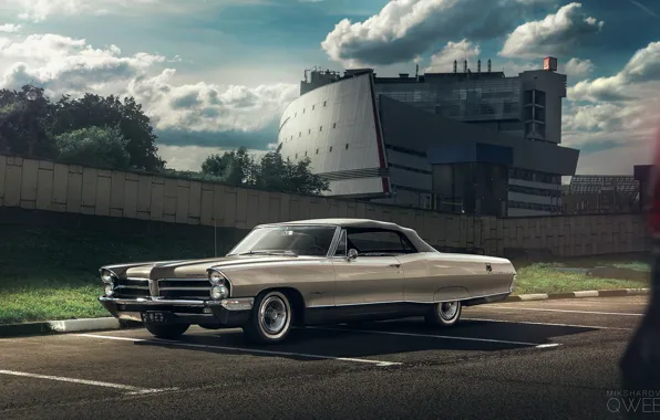 Picture Retro, Machine, Pontiac, Bonneville, Mikhail Sharov, Transport & Vehicles, by Mikhail Sharov, Pontiac Bonneville 1965