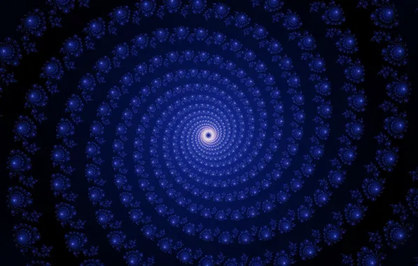 Abstraction, the dark background, pattern, graphics, spiral, galaxy, fractal, ornament