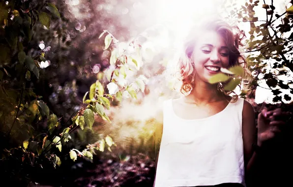 Summer, girl, light
