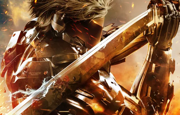 Picture sword, mask, Metal Gear Rising: Revengeance