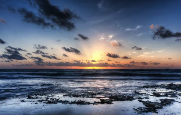 Picture dawn, Mexico, Akumal Beach